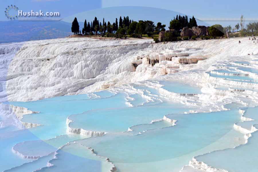 Сюрреалистические точки земли. Травертины Памуккале, Турция