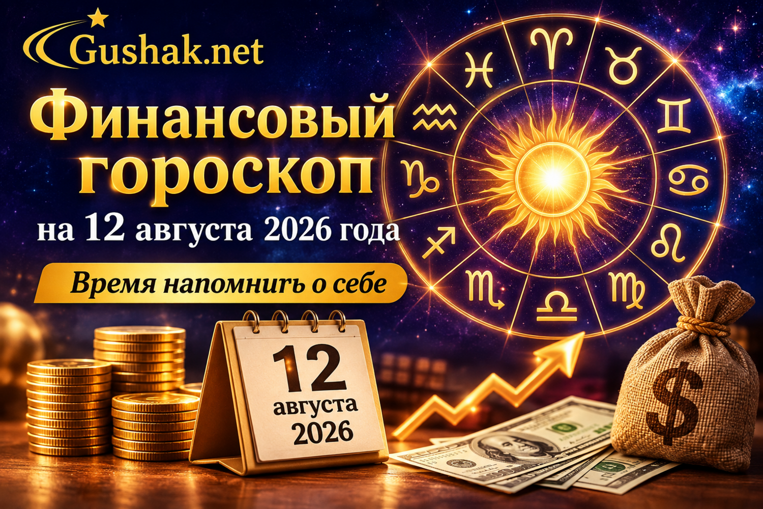 Финансовый гороскоп на 12 августа 2026 года для всех знаков зодиака