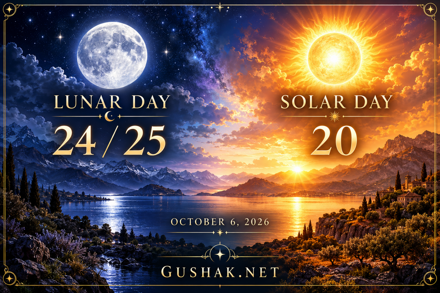 Լուսնաարևային օրացույց՝ 06.10.2026 | Gushak.net