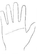 Черта головы образовывает лестницу,